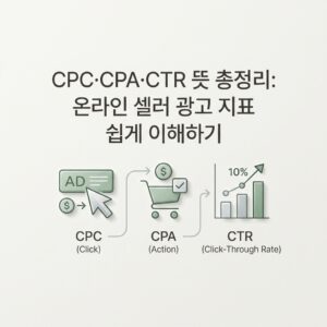 ai thumbnail minimal CPC·CPA·CTR 뜻 총정리 온라인 셀러 광고 지표 쉽게 이해하기 1786635968