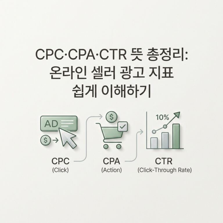 ai thumbnail minimal CPC·CPA·CTR 뜻 총정리 온라인 셀러 광고 지표 쉽게 이해하기 1786635968
