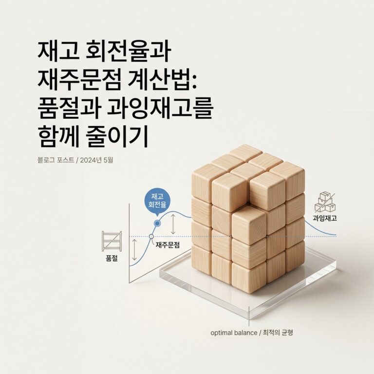 ai thumbnail minimal 재고 회전율과 재주문점 계산법 품절과 과잉재고를 함께 줄이기 1786635829